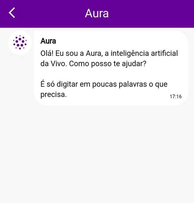 aura no app meu vivo