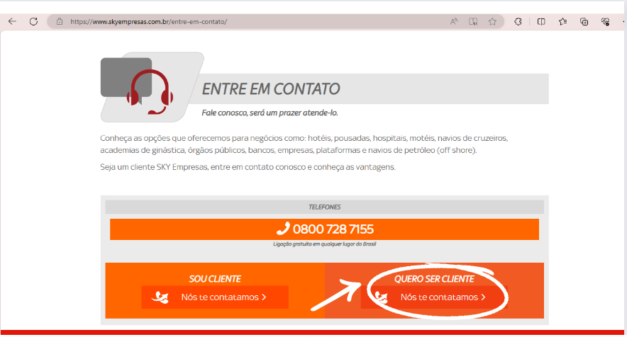 Como contratar sky empresas pelo site - 2