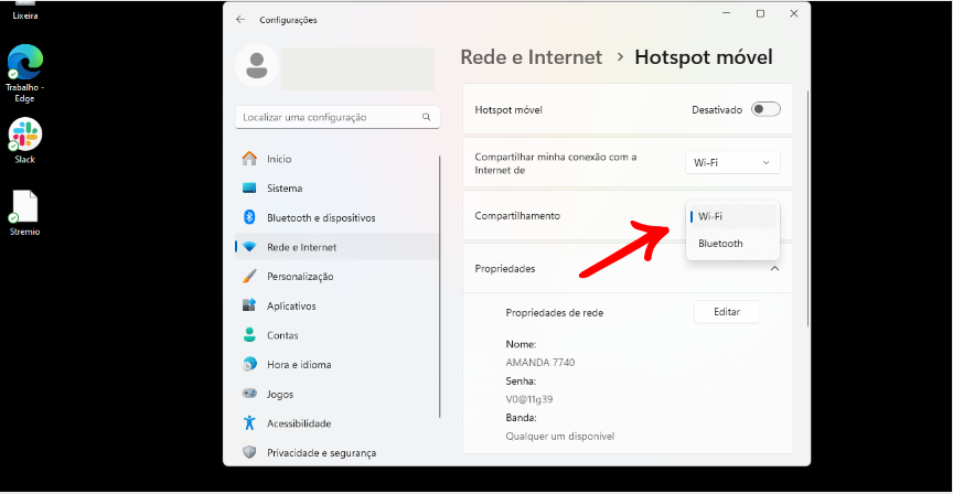 Print de como rotear internet pelo pc e notebook - 3