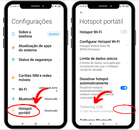 Print das configurações Xiaomi