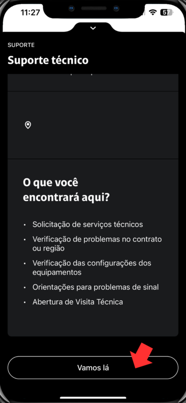 captura de tela app minha claro